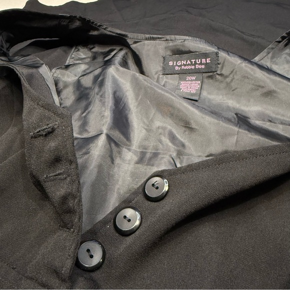 Robbie Bee Elegant Black Sleeveless Midi Dress - Size 20W - Picture 11 of 12